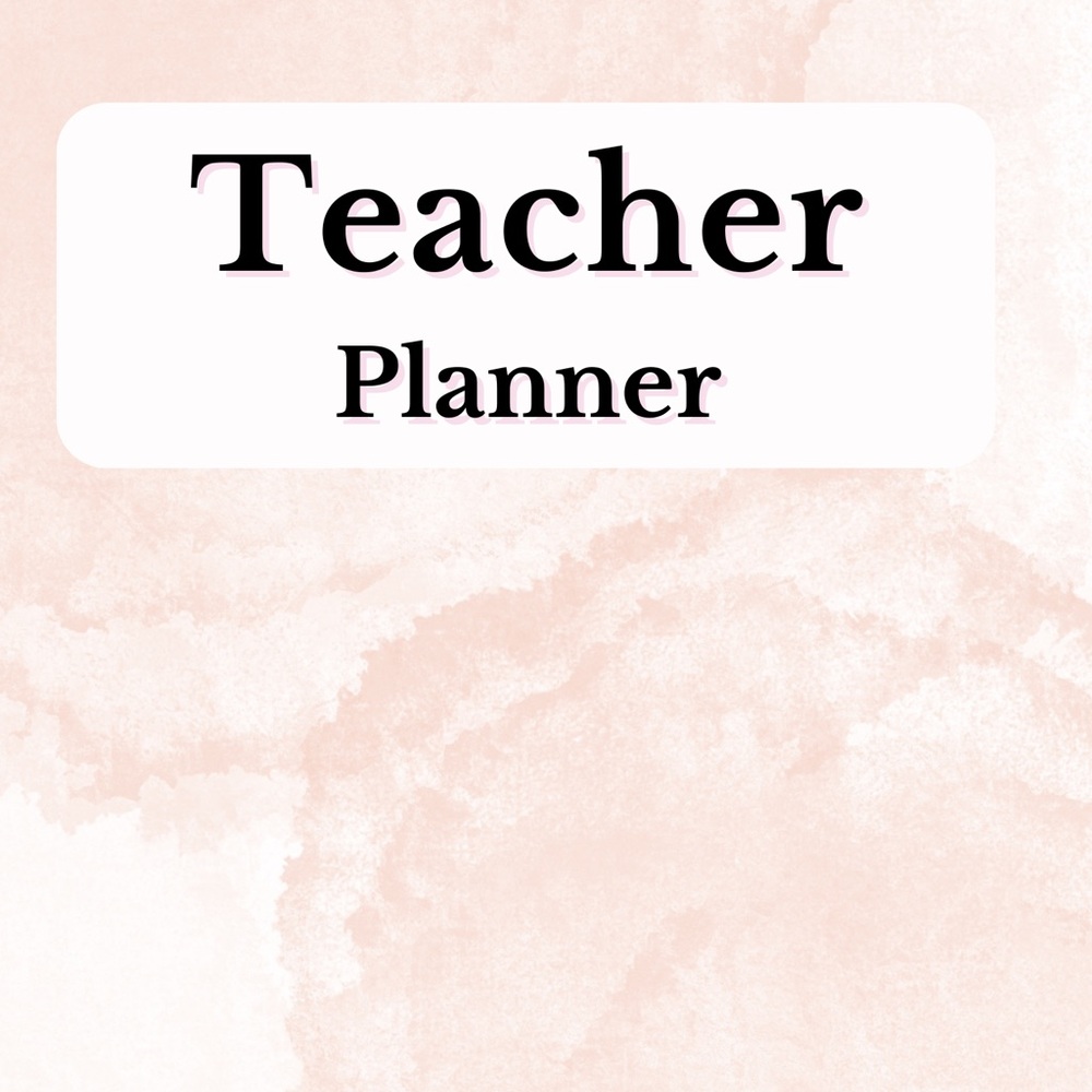 Pink Teacher Planner